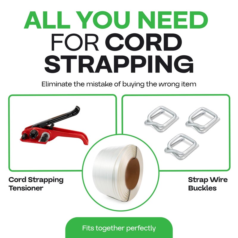 IDL Packaging Composite Cord Strapping Roll 1 1/4" x 820', 8" x 8" Core Size, 3300 lbs Break Strength - Heavy Duty Strapping - Rust-Free & Weatherproof Cord Strap Coil with Re-Tightening Option by IDL Packaging - Image 5